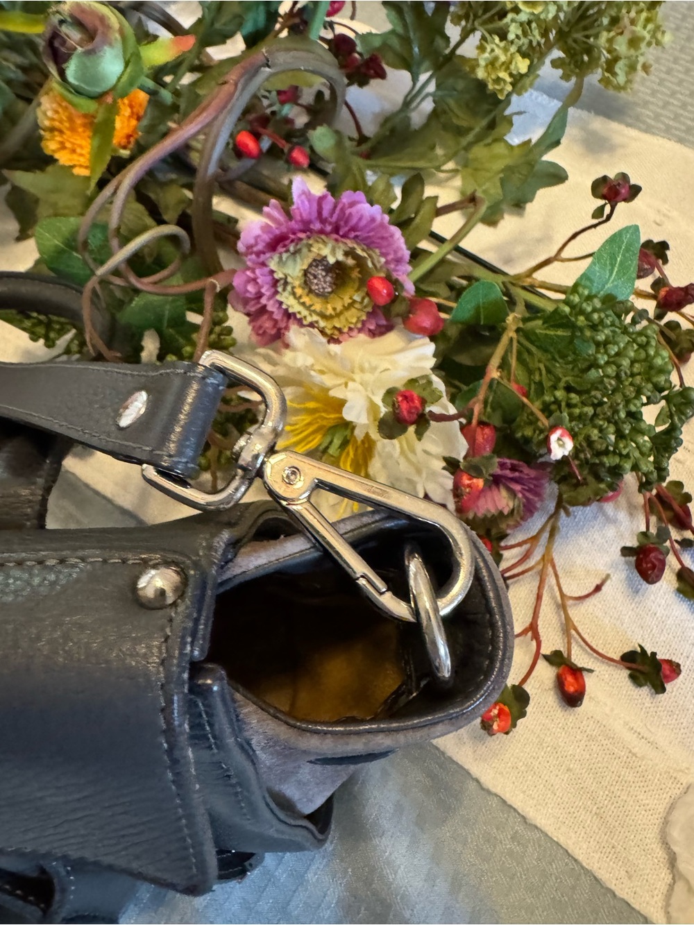 Jimmy Choo Rosalie dark gray leather and suede - Picture 10 of 15